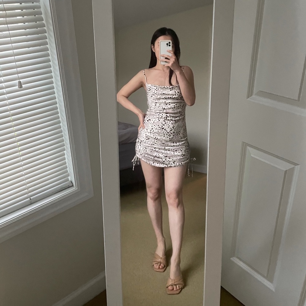 Aritzia Wilfred Only Ruched Slip Dress